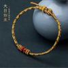 Pulseira de Cordão Vermelho de Oito Fios do Zodíaco do Ano Novo com Oito Divindades Guardiãs, Pulseira Étnica Feita à Mão para Ano de Nascimento