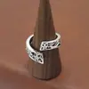 Nova marca de moda anel aberto estrela em prata tailandesa 925 personalidade masculina simples retrô desgastado anel dominador decoração de casal