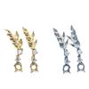 Joyería de color tesoro al por mayor de fábrica plata 925 sin incrustaciones de gemas aretes soporte vacío piedra principal 2*4-4*5 se puede incrustar