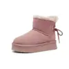 Botas de Neve com Solado Grosso para Mulheres, Forradas com Lã e Espessadas para Aquecimento, Sapatos de Inverno Femininos, Novo Estilo 2026, Sapatos Peludos, Mocassins, Sapatos Baixos de Algodão