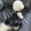 Novo vestido preto de alta qualidade para animais de estimação para Maltês, Bichon de pequeno porte, cachorro estilo coreano, vestido para animal de estimação Teddy