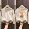 Roupa de Baixo Infantil Gola Alta Meia Outono/Inverno Novo Estilo Veludo Alemão Roupas de Outono para Meninos Top de Manga Longa Quente e Versátil para Crianças de Meia-Idade a Mais Velhas