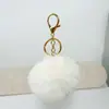 Llavero colgante de bola de peluche de 8 cm de imitación de piel de conejo Rex, accesorios de joyería para ropa y equipaje transfronterizos