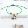 Venta Caliente Transfronteriza Pulsera Navideña Europea y Americana de Arcilla Suave Papá Noel Reno Guantes Muletas Guirnalda Árbol de Navidad
