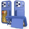 Adecuado para funda de teléfono móvil Apple Iphone17Promax, Anticaída, Soporte para Tarjetas con Espejo Plegable, PC Transfronterizo