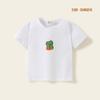 Roupa Infantil Camiseta Manga Curta Infantil Manga Meia-manga Top para Meninos Primavera e Outono Roupa de Verão Infantil Estilo Coreano Roupa de Primavera para Bebê Estilo Ocidental