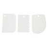 Raspador de tres piezas herramientas para hornear domésticas color crema raspador para cortar pasteles juego