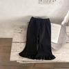Ins Primavera e Verão Bebê Calças Flared Meninas Bebê Cor Sólida Stretch Lace Pit Leggings Estilo coreano Calças aparadas na orelha