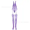 Atacado do Fabricante Novo Estilo Lingerie Sexy Renda Transparente Peça Única Pijama Jacquard de Nylon Peça Única W312