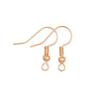 Banhado a cobre 18K banhado a ouro real 925 prata pura brincos de gancho de orelha de fio redondo acessórios de gancho de orelha DIY jóias de orelha artesanais A24B