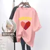 Blusa de Amamentação Moda Verão para Mães Camiseta de Manga Curta Solta Versátil Roupas de Amamentação para Usar no Verão