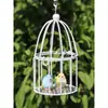 Mini Jaula de Pájaros de Hierro Hueca Adorno para Jardín Plantas Decoración DIY Accesorio de Simulación