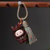 Boneco Mestre de Skate Esculpido em Sândalo Pingente de Borla Joia para Pendurar na Bolsa Ótimo Presente