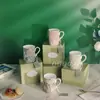 Caneca de Porcelana Ossos de Porter Transfronteiriça Xícara de Café Lembrança Flor Cerâmica Xícara de Água Doméstica de Alto Valor Xícara