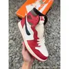 Zapatos de Baloncesto Putian Originales Aj1 Jordan 1 de Caña Alta Panda Blanco y Negro Chicago Zapatillas Trituradas Zapatos Deportivos para Hombre y Mujer Zapatillas Casuales