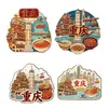 Imanes de metal personalizados para refrigerador Chongqing Hongyadong Lizibam Río Changjiang Teleférico pegatinas magnéticas ciudad cultural y creativa imanes para refrigerador personalización