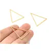 Aretes Triangulares de Latón en Blanco Colgante Popular Transfronterizo Europeo y Americano Accesorios de Joyería Hechos a Mano para DIY-Pp2597