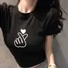 Nueva Camiseta de Manga Corta Redonda Ajustada Corta de Verano 2026 para Mujer, Top Corto de Cintura Alta para Estudiantes, Moda Femenina de Tendencia