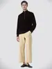 Suéter de Punto Mezcla de Lana Estilo Old Money, Cuello Alto Holgado, Moda de Lujo Ligero, Suéter Básico Versátil Simple para Hombre