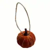 Abóboras Artificiais Personalizadas para Venda por Atacado Transfronteiriça para Decorações de Outono, Ação de Graças, Halloween e Natal, Feitas de Barbante e Tecido de Veludo