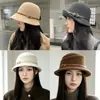 Boina Preta para Mulheres 2026 Novo Outono e Inverno Estilo Francês Hepburn Chapéu de Expats Chapéu de Pescador de Lã