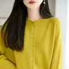 Cardigan de Punto de Color Brillante de Nuevo Estilo para Principios de Otoño, Manga Raglán, Holgado, Suave, Textura Pegajosa, Delgado, Casual, Versátil, Manga Larga, Ropa de Abrigo