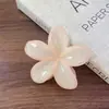 Grampo de Tubarão Popular Transfronteiriço Laser Frangipani Tamanho Médio Doce para Meio Preso Estilo Férias Atmosfera Acessório de Cabelo para Mulheres