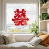 Adhesivo Estático de Boda con Terciopelo, Personaje Doble Felicidad, Modelo Nuevo 2026 para Decoración de Habitación de Boda, Pegatinas sin Rastro para Puertas y Ventanas de Vidrio, Muebles, Artículos de Boda