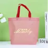 Bolsa de Mano de Tejido No Tejido de Moda para Tienda de Ropa, Bolsa 3D para Abrigos y Chaquetas de Plumas, Bolso Engrosado con Logo