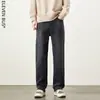 Jeans de Estilo Americano con Dobladillo Curvo y Forro de Felpa para Hombre, Invierno, Corte Holgado, Pantalones para Hombre de Talla Grande, Jeans Gruesos Vintage de Calle para Hombre