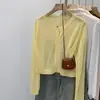 Cardigan Tricotado Azul Doce de Verão com Recortes Finos Peça Externa 2025 Novo de Alta Qualidade com Saia e Top Curto