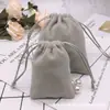 Ventas Directas de Fábrica de Bolsas de Terciopelo con Cordón para Auriculares, Baterías Portátiles, Productos Electrónicos y Bolsas Pequeñas de Tela para Accesorios, con Opción de Estampar Logo