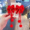 Estilo chinês crianças Ano Novo acessórios para o cabelo clipe menina festiva de pelúcia hairpin menina hairpin Baby Ano Novo saudação cocar