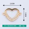 Venta al por mayor Nuevo Creativo Collar Pulsera Colgante Doble en Forma de Corazón Pequeño Accesorio Joyería Piezas para DIY
