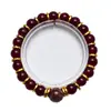 [Tejido de Sueños Rojo Dorado] Pulsera de Cristal Rojo Natural con Pegamento Rojo para Mujer La Más Fácil de Combinar Pulsera de Ágata Roja Sangre de Paloma de Cristal Lote