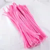 Palitos Twist Enrolados Cor Macaron Série Kit de Material para Buquê DIY Hastes de Chenille Brinquedos Manuais para Jardim de Infância