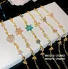 Pulsera de Flor de Gema Dulce Libélula Lolita, Pulsera de Circonita de Lujo Ligero de Gama Alta, Joyería Galvanizada en Oro Real de 18K