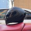 Casco de motocicleta con certificación Orz3C para hombres y mujeres, casco de exposición con doble espejo, cola de invierno, media cubierta completa, ranura Bluetooth para cuatro estaciones
