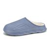 Pantuflas de Algodón de Talla Grande para Hombre para Otoño e Invierno, Pantuflas Cálidas de Punta Cerrada con Forro Polar para Casa Interior, Zapatos de Algodón Sin Cordones Antideslizantes al por Mayor