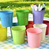 Soporte para Bolígrafos de Hierro Forjado Creativo Cubo de Almacenamiento de Escritorio Color Macarrón Estante Multifuncional para Papelería Almacenamiento de Brochas de Maquillaje Maceta Adorno