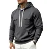 Moletom de Trabalho Casual Solto com Forro de Fleece Espesso Quente e Múltiplos Bolsos - Mais Vendido Outono/Inverno 2026