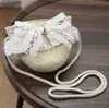 Sombrero de Paja de Dibujos Animados Lindo con Lazo para Niñas, Protección Solar, Protección UV, Combinación Padre-Hijo