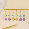 Brincos de Gancho de Prata Yuebao Jewelry Amethyst S925 Banhado a Ouro Cristal Amarelo Torre Ruyi Novo Estilo Chinês Em Estoque
