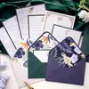 Papelería Floral Retro Literaria Papelería Romántica para Cartas de Amor Diaria Colorida Línea Horizontal Papel Hermoso Diario Manuscrito Regalo