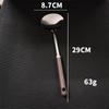 Espátula de Cogumelo de Aço Inoxidável Utensílios de Cozinha Doméstica Espátula Cabo de Imitação de Noz Cabo Longo Anti-Queimaduras Espátula de Cozinha Transfronteiriça