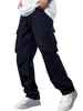 2024 Amazon Verano Nuevos Monos para Hombre Estación Independiente Europea y Americana Comercio Exterior Cordón Bolsillos Múltiples Pantalones Casuales