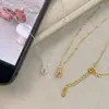 Colar de Prata Esterlina S925 Oval Rosa Pequeno Diamante Luxo Leve Doce Moda Nicho Alto Padrão Estilo Menina Rica Corrente para Clavícula de Socialite