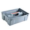 Caja de Herramientas de Plástico Portátil Cesta de Almacenamiento Organizador de Compartimentos para Artículos Varios de Escritorio Caja de Almacenamiento para Piezas de Limpieza Almacenamiento