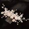 Acessórios de Cabelo para Casamento Headdress Pente de Cabelo com Contas Flor de Resina Pérola Artesanal Novo Produto Transfronteiriço Fabricante Atacado