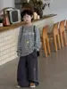 Camiseta de Algodón para Niños Cotton Shop Top de Otoño para Niños 2026 Nuevo Estilo Coreano Rayas Cuello Redondo Casual Capa Base Moda Infantil
